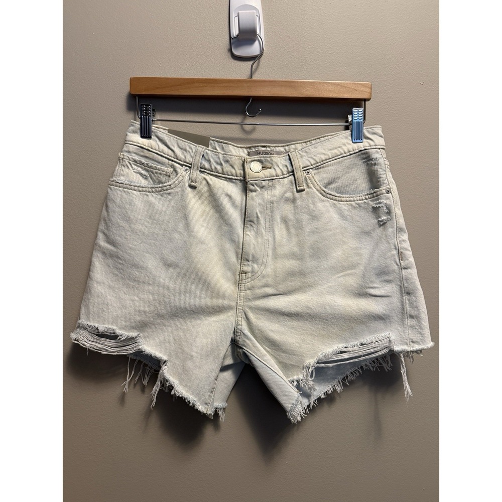 Hudson Devon High Rise Boyfriend Denim Shorts Cut Off Size 28 NWT Read Descript - Picture 1 of 12